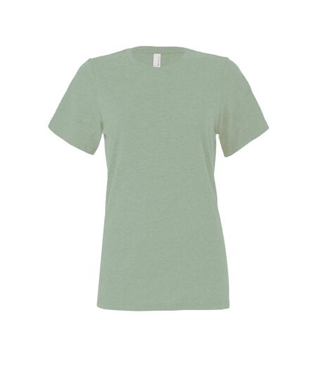 Womens/ladies heather jersey t-shirt heather sage Bella + Canvas