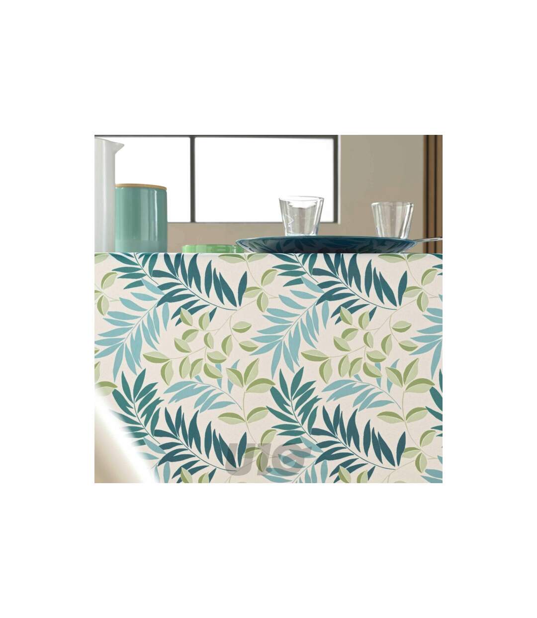 Nappe Antitache Imprimé Nedelia 145x240cm Sauge-3