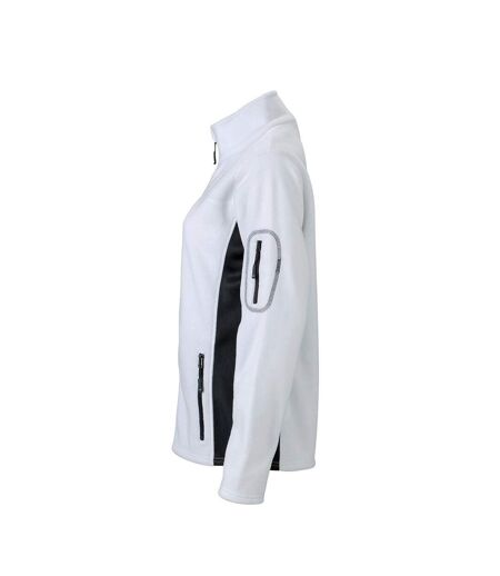 Veste Polaire Strong Femme Blanc Carbone James And Nicholson