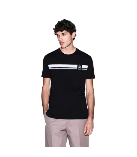 Mens Exchange Regular Short-sleeved T-shirt Black Armani Exchange