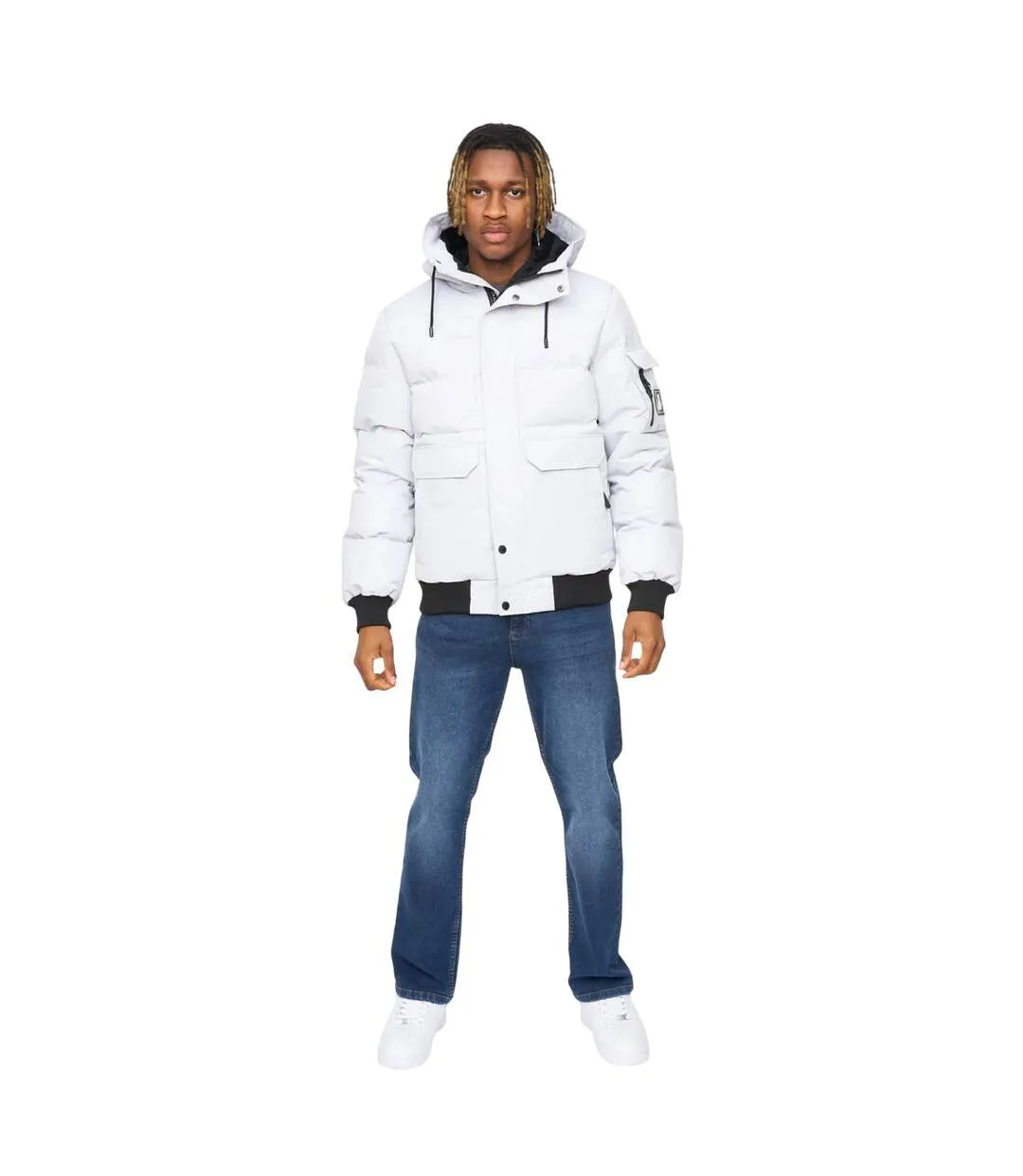 Blouson Aviateur Wakaday Homme Blanc Cassé Kings Will Dream-1