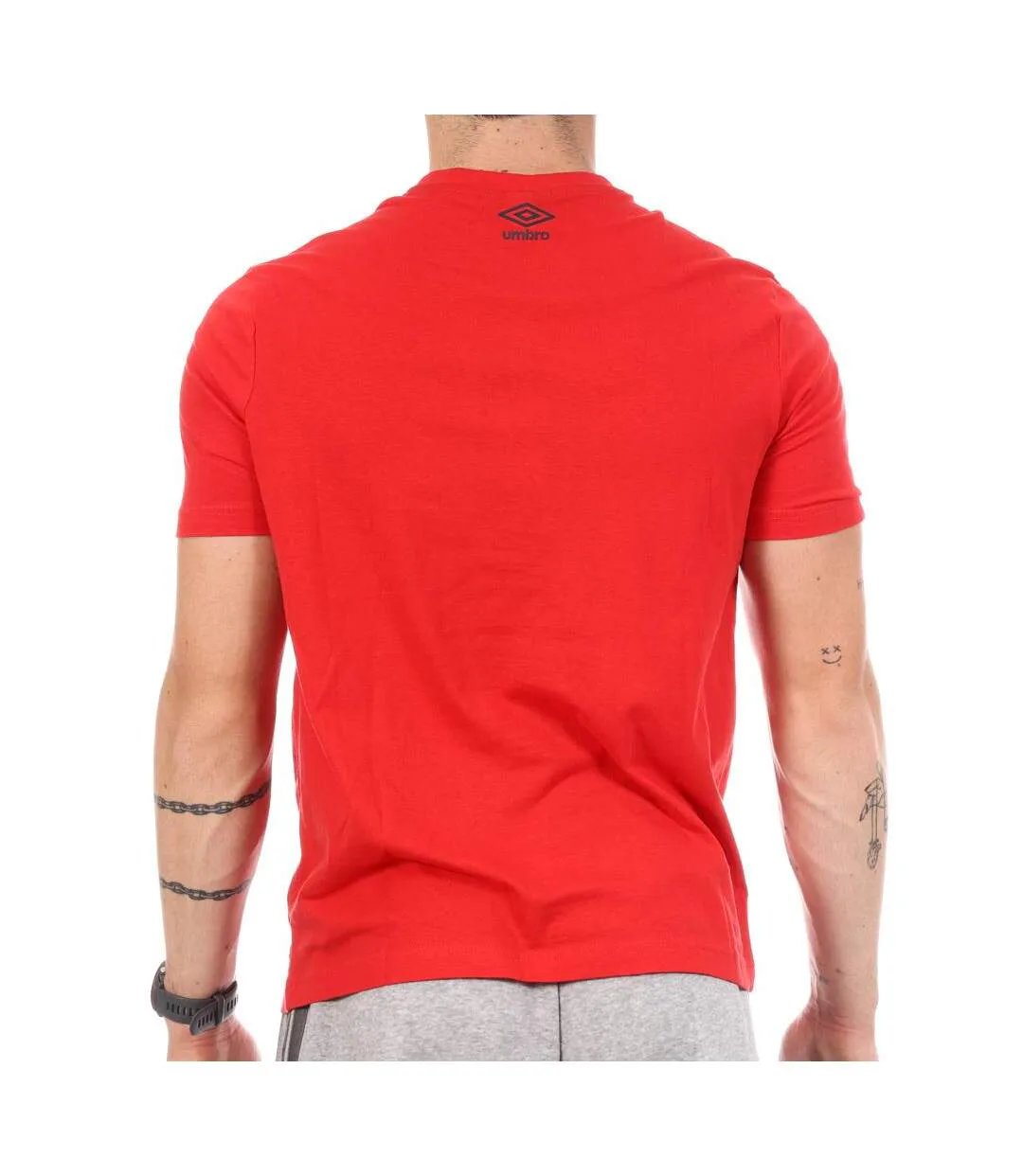 T-shirt rouge homme umbro outl net-2