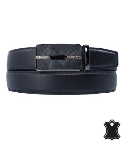 Ceinture Chic en Cuir Noir pour Hommes - Ajustable et Moderne pour un Style au Quotidien
