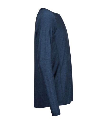Tee Jays Mens CoolDry Long-Sleeved Crop T-Shirt (Navy Melange) - UTBC5123