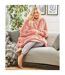 Ribbon Unisex Adult Sherpa Reversible Oversized Hoodie (Pink) - UTRW8224-1