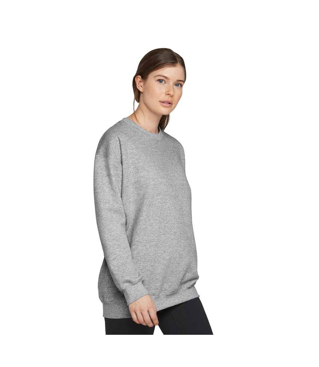 Sweat Softstyle Homme Gris Chiné Gildan-4