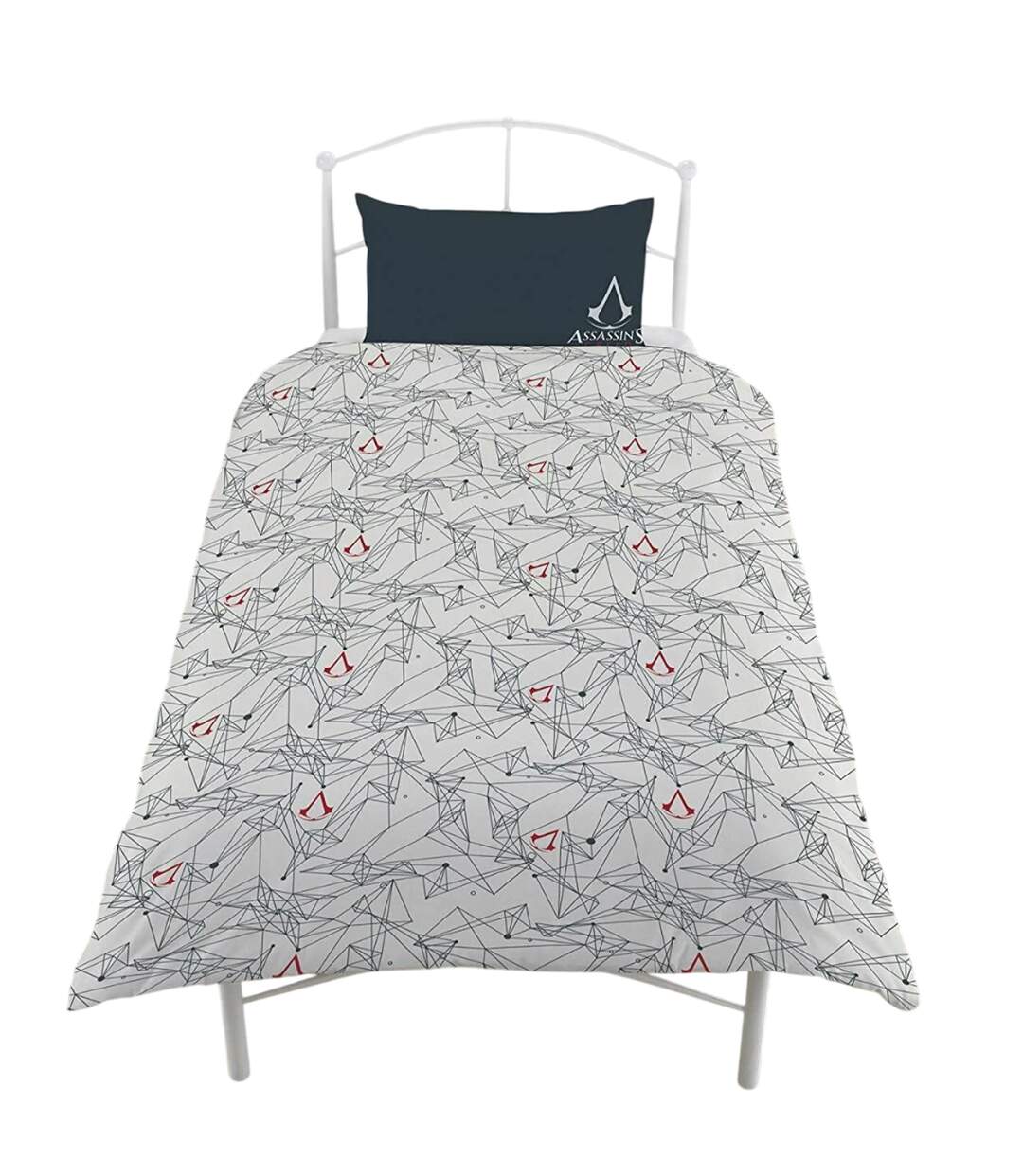 Reversible Duvet Set Black Grey Assassins Creed-2