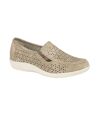 Boulevard Womens/Ladies Perforated Slip On Shoes (Stone) - UTDF1727