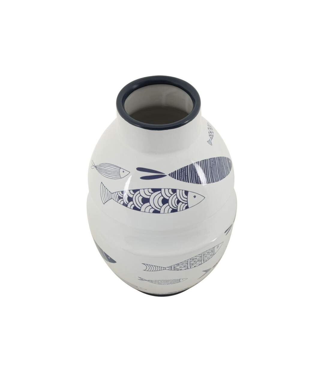 Vase Déco en Céramique Poissons 31cm Multicolore-2