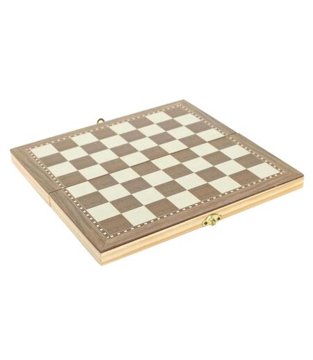 Jeu de Société en Bois 3 en 1 29cm Naturel
