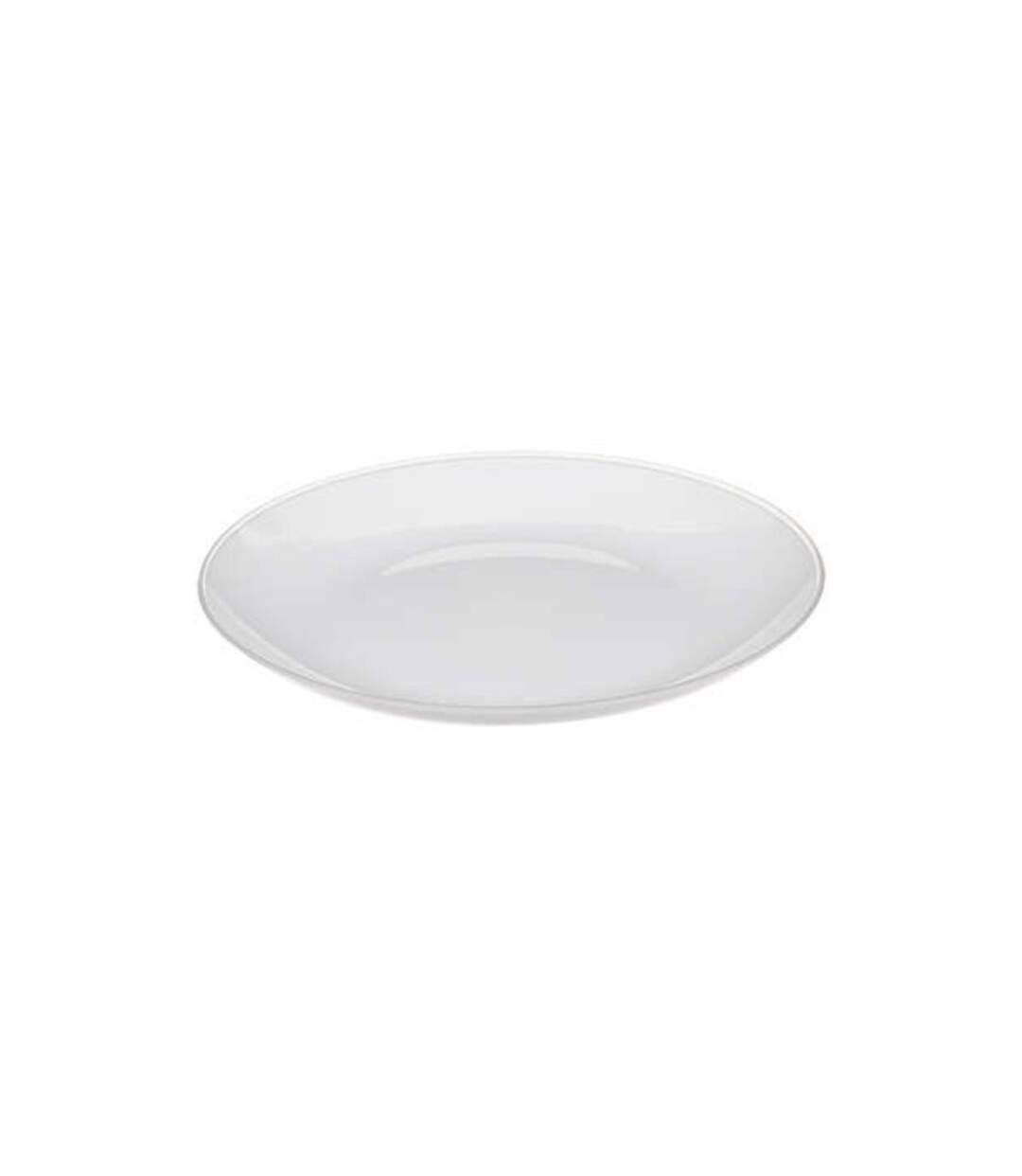 Lot de 6 Assiettes Plates Réutilisables Square 25cm Blanc-2