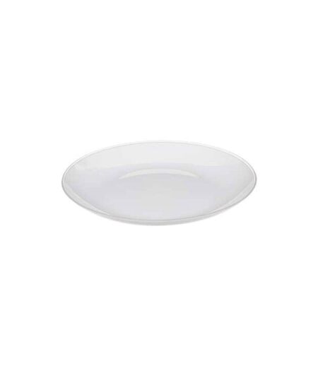 Lot de 6 Assiettes Plates Réutilisables Square 25cm Blanc