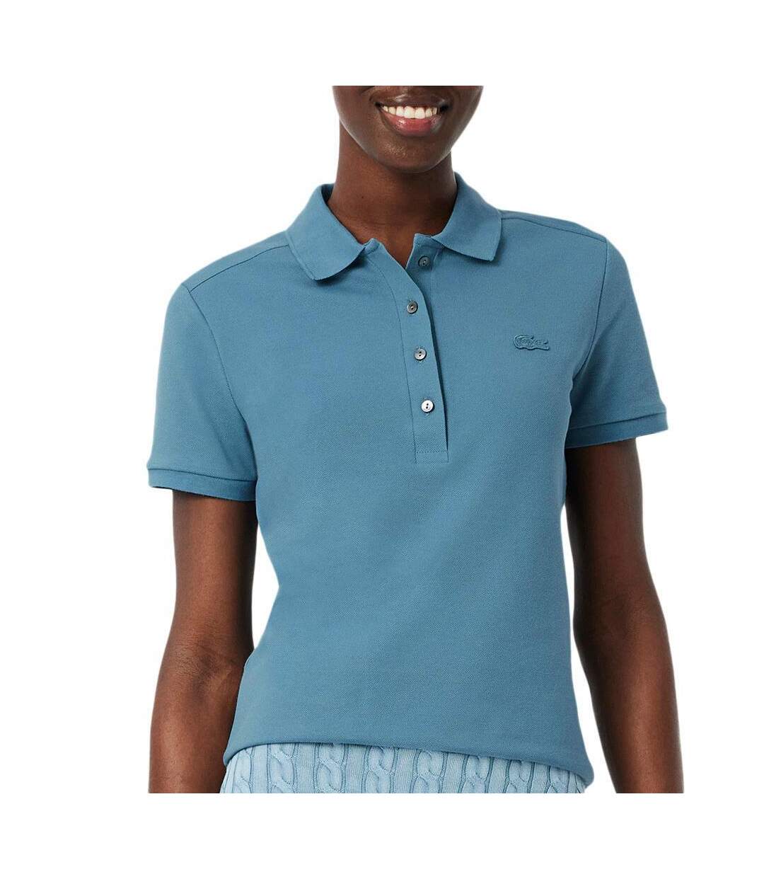 Polo bleu femme lacoste pf5462-031-1