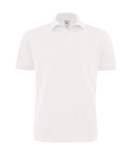 Polo à manches courtes homme blanc B&C Heavymill