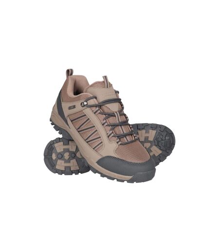 Mens Path Waterproof Walking Shoes Dark Beige Mountain Warehouse