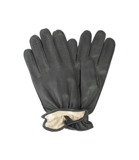 Mens toby leather gloves black Eastern Counties Leather