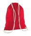 Cotton Drawstring Bag One Size Classic Red Westford Mill-1