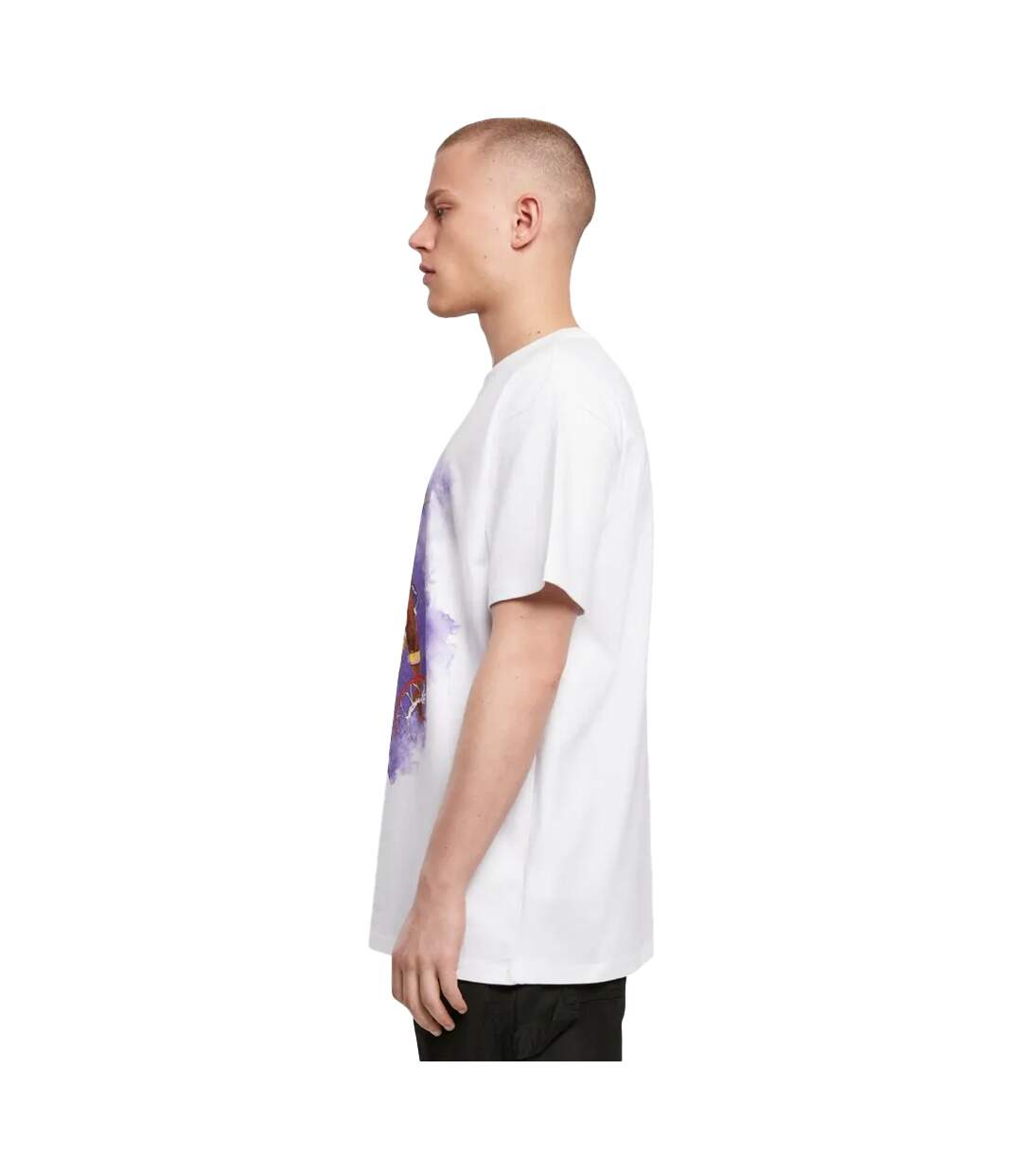T-shirt Basketball Clouds 2.0 Homme Blanc Mister Tee-3