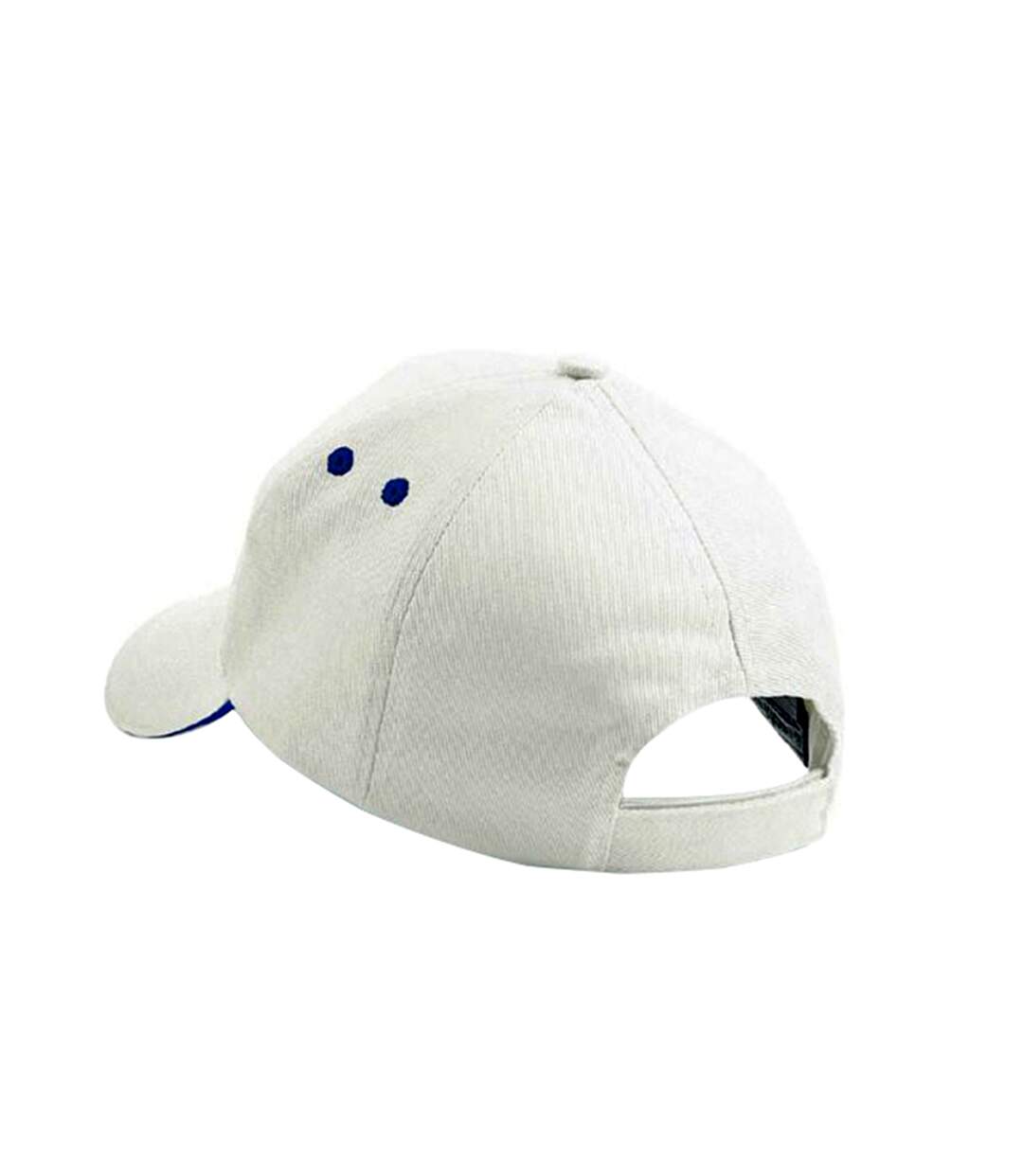 Casquette 100% coton adulte unisexe blanc/bleu marine Beechfield