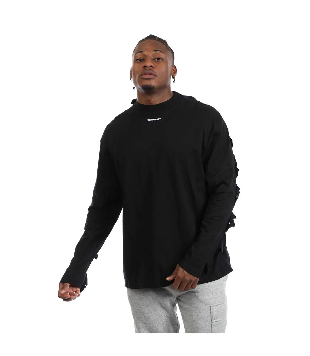 Mens Post Archive Faction Long-sleeved T-shirt Black Off White-2