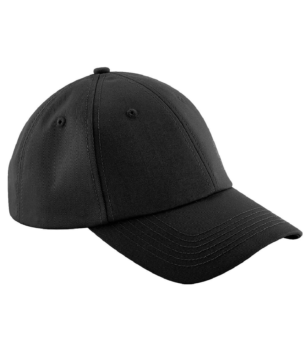 Beechfield Unisex Authentic 6 Panel Baseball Cap (Black) - UTBC3682-1