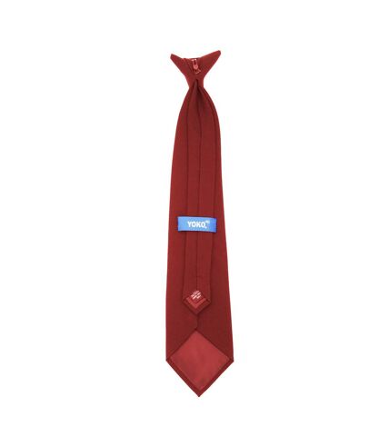 Yoko Clip-On Tie (Pack of 4) (Burgundy) (One Size)