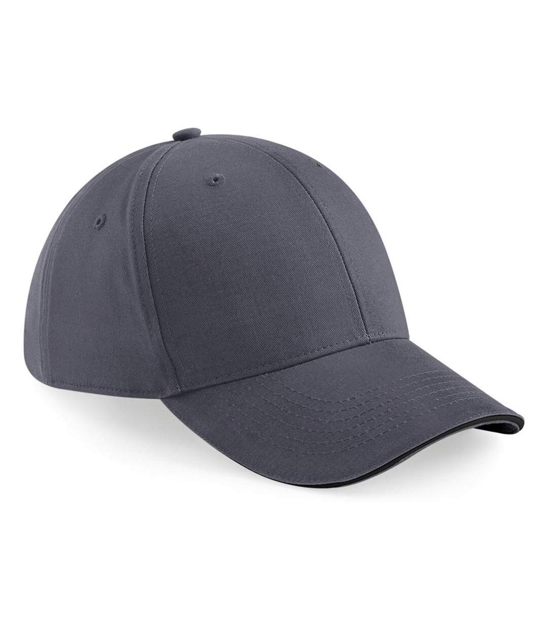 Adultes Unisex Athleisure Cotton Baseball Cap Graphite Noir Beechfield-1