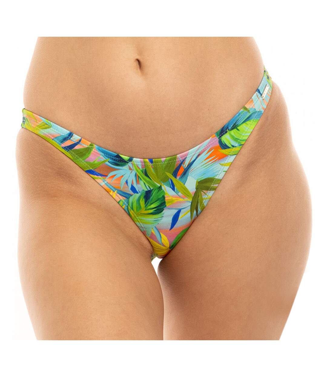 Bas de Bikini Vert/Fleurs Femme Sun Project Brésilien-1