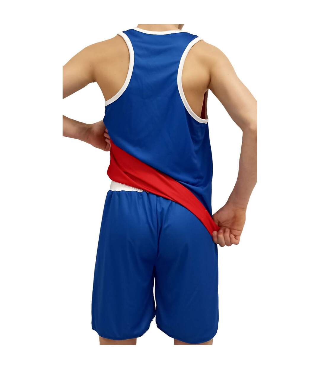 Short De Boxe Et Débardeur Homme Bleu BoxFit-3