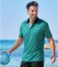 Pack of 2 Men's Sporty Polo Shirts - Grey Green