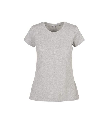 T-shirt Basic Femme Gris Chiné Build Your Brand