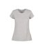 T-shirt Basic Femme Gris Chiné Build Your Brand-1