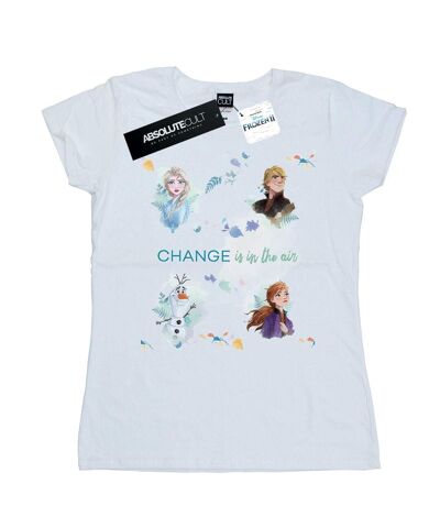 Disney Femme/Les femmes Frozen 2 Change Is In The Air - T-shirt en coton (Blanc) - UTBI21675