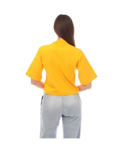 T-shirt femme jaune Palm Angels