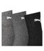Puma Unisex Adult Crew Socks (Pack of 3) (Grey) - UTRD256-2