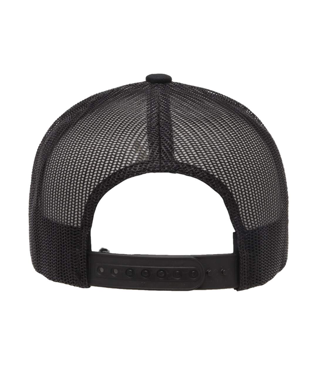 Childrens/kids Retro Trucker Cap Black Flexfit-2