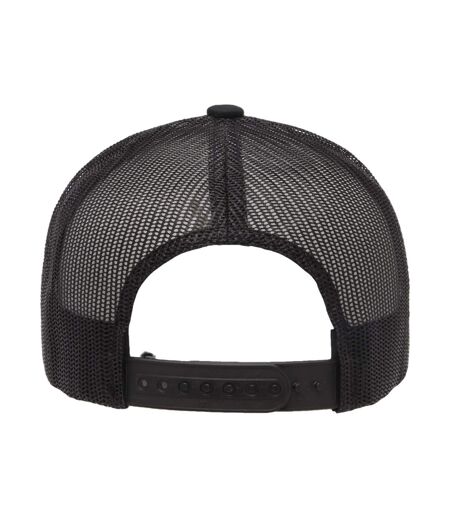 Childrens/kids Retro Trucker Cap Black Flexfit