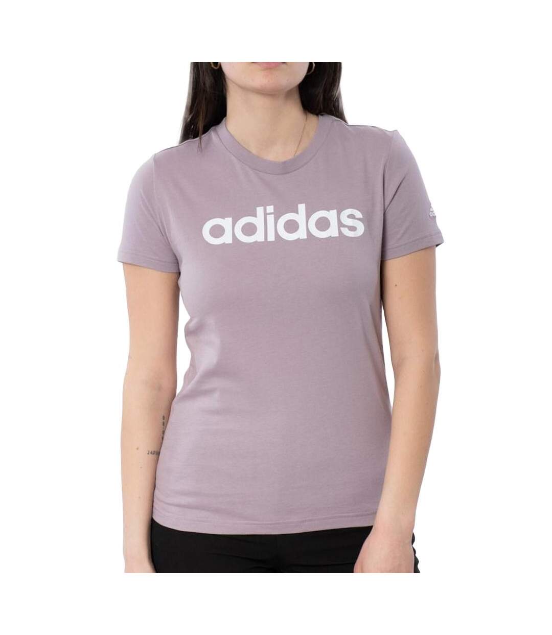 T-shirt Violet Femme Adidas Lin - L-1