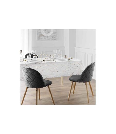 Nappe Antitache Imprimé Firmament 140x240cm Blanc & Or