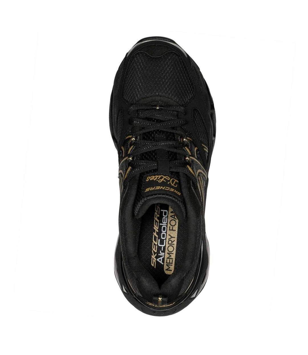 Womens/ladies Dlites 3.0 Air Trainers Black Skechers-3