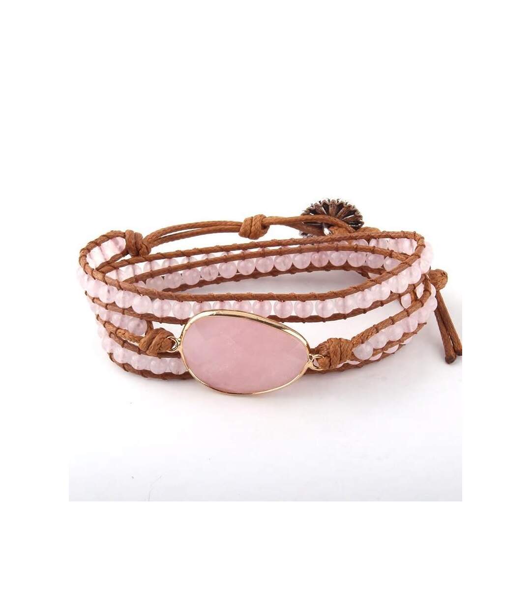 Bracelet d'harmonisation en quartz rose-1