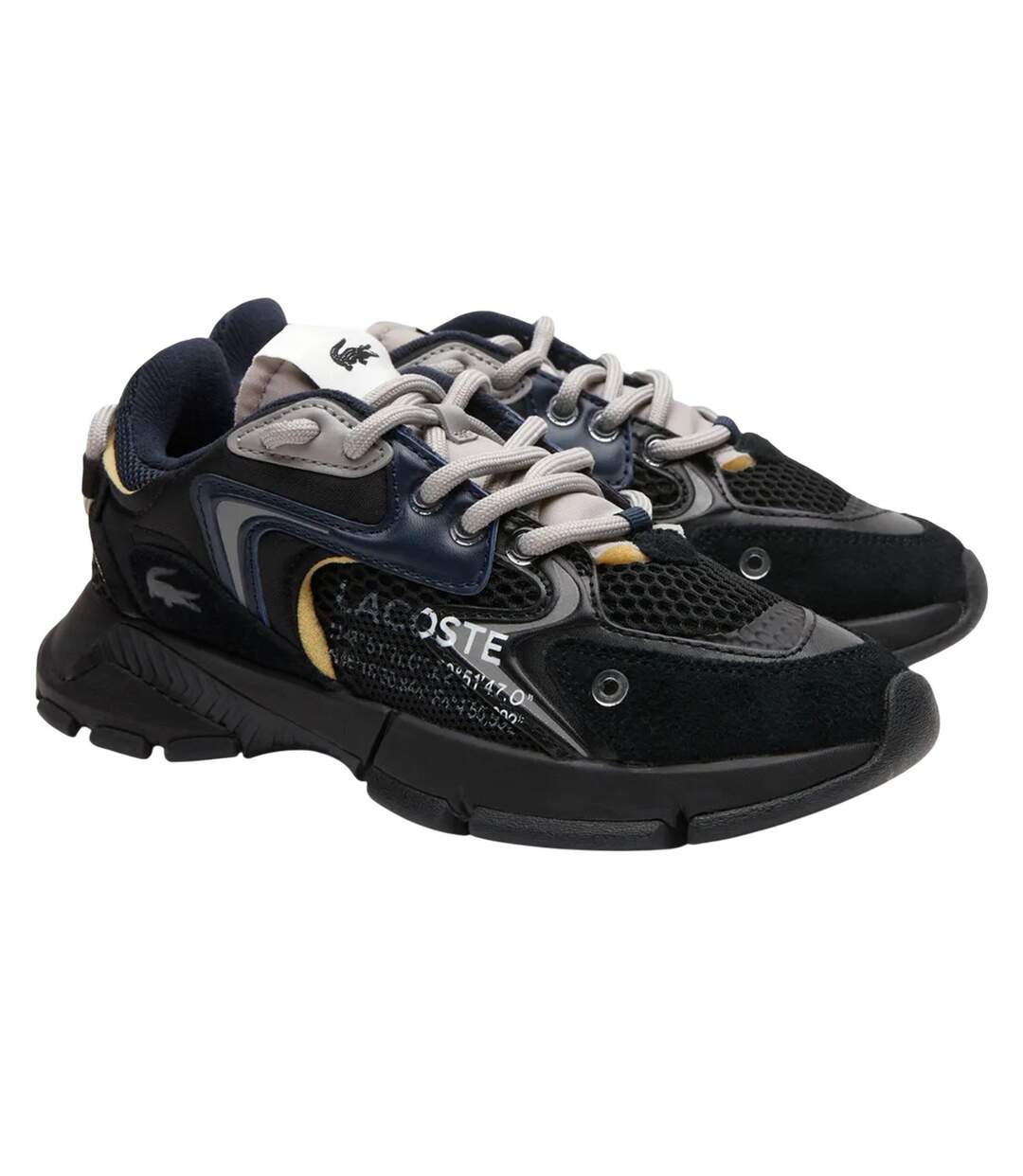 Womens/ladies L003 Neo Trainers Black Lacoste-1