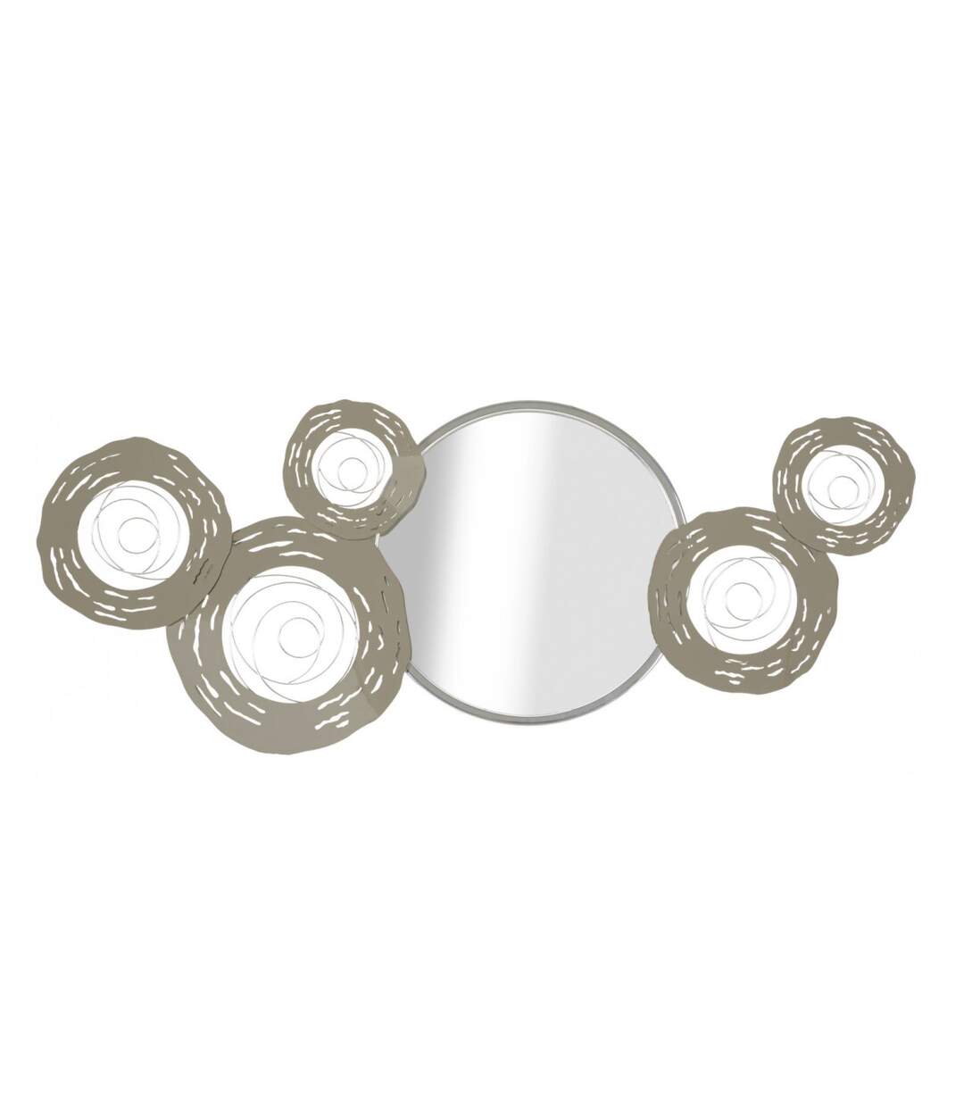 Décoration Murale Avec Miroir Hop 106cm Argent-1