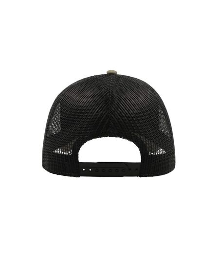 Casquette Style Trucker Rapper Mixte Olive Noir Atlantis