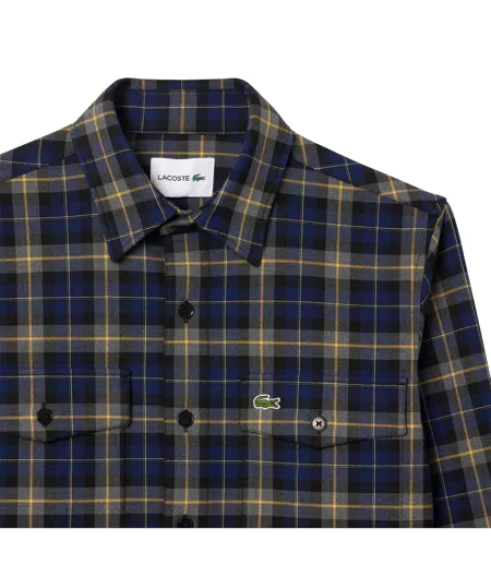 Surchemise Style À Carreaux Homme Bleu Marine Lacoste