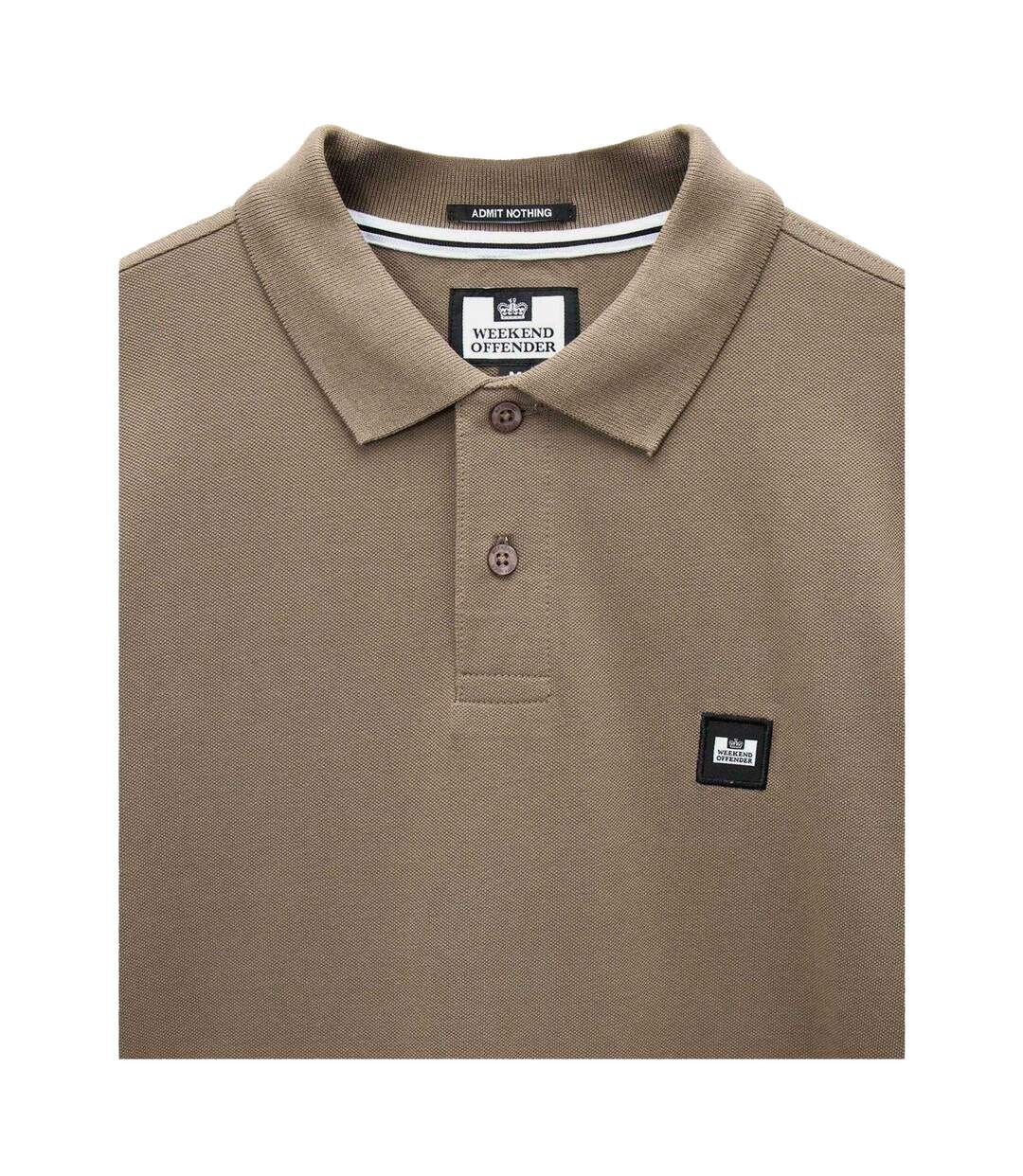 Polo Manches Longues Homme Beige Weekend Offender-3