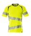 T-shirt Accelerate Safe Homme Jaune Fluo Bleu Marine Foncé Mascot-1