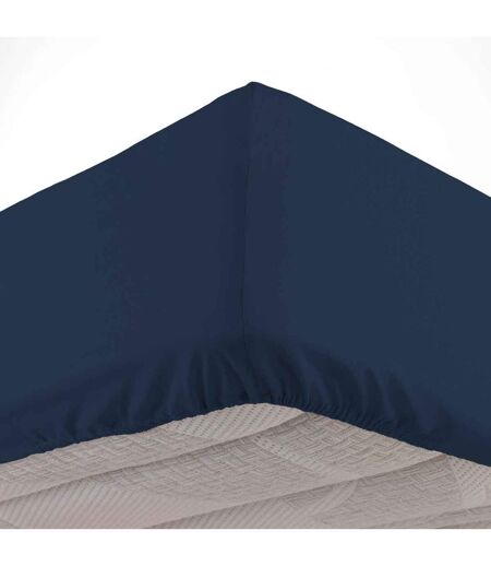 Drap Housse en Coton Biolina 180x200cm Bleu Nuit