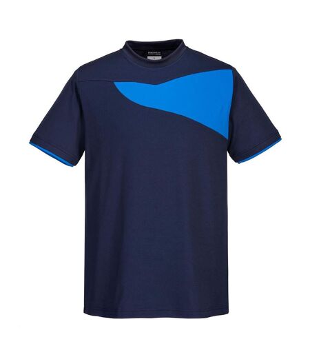 Portwest Mens Cotton Active T-Shirt (Navy/Royal Blue) - UTPW549