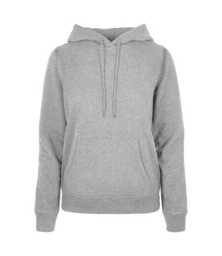 Sweat À Capuche Basic Femme Gris Chiné Build Your Brand